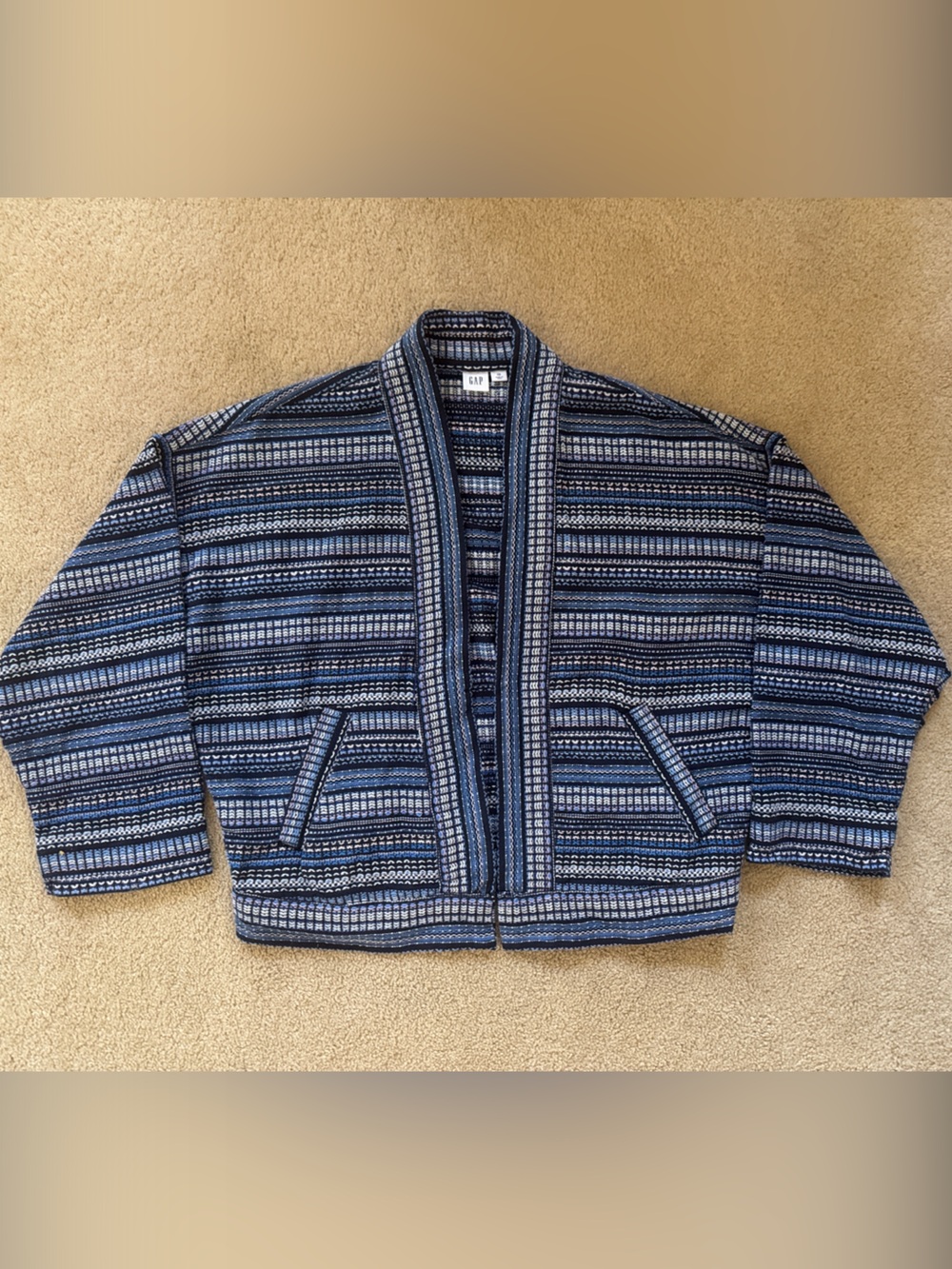 GAP Blue Open Front Jacket size XS